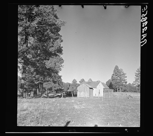 One of the better-type Indian houses. Mescalero Indian Reservation, New Mexico