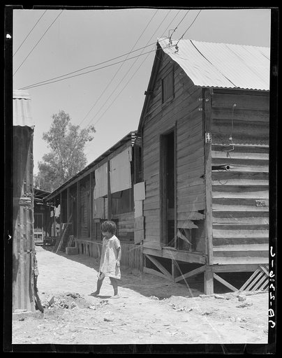 Home of Mexican field laborers. Brawley, Imperial Valley, California