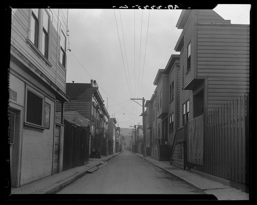 Mission District. San Francisco, California. Rent twenty to twenty-two dollars a month for three or four rooms
