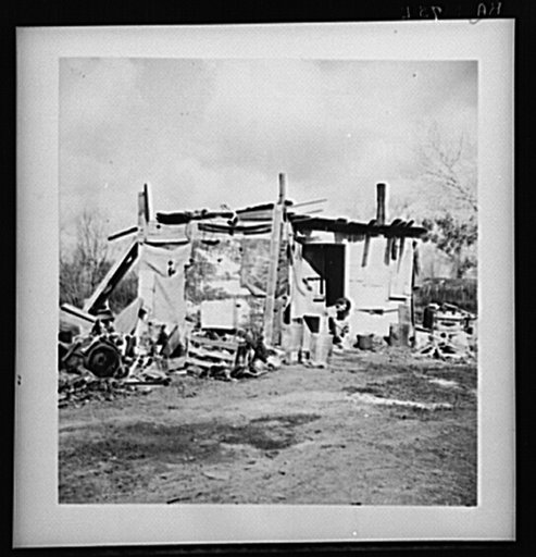 Arkansas squatters. Three years in California. Near Bakersfield, California