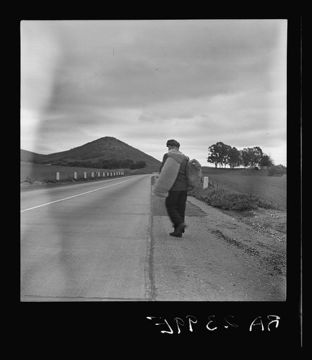"The trek of bums, tramps, single transients, and undesirable indigents out of Los Angeles County because of police activity." California