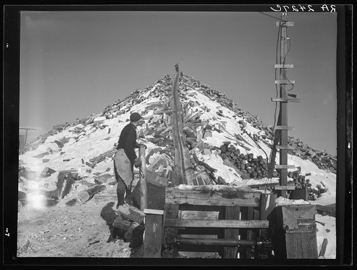 Pile of wood pulp. Groveton, New Hampshire