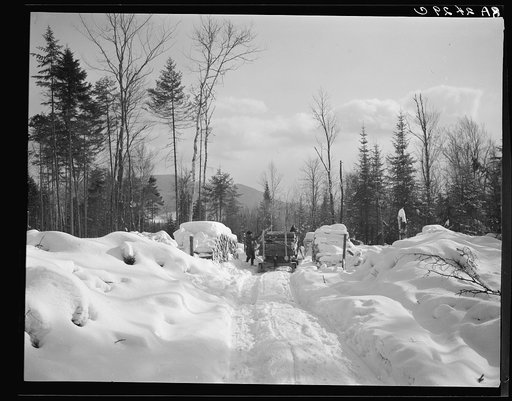 Winter logging operations. Coos County, New Hampshire
