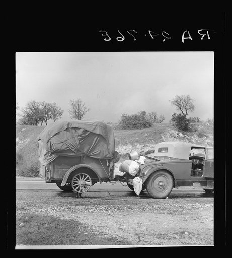 An oil worker builds himself a trailer and takes to the road. California