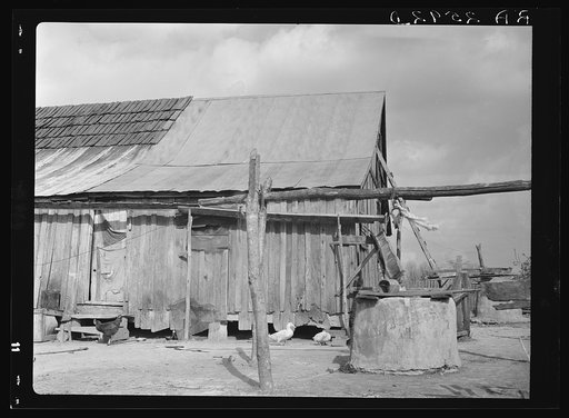 Cistern and roof of house on Shelby recreational demonstration project. Near Memphis, Tennessee