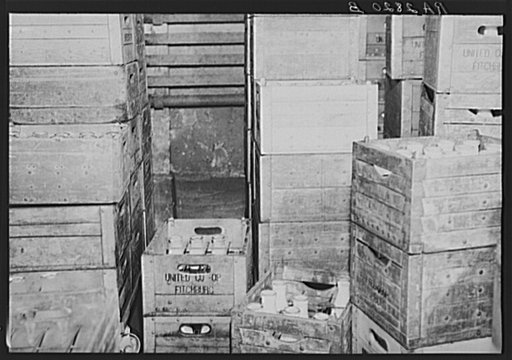 Milk storage room at the United Cooperative Society at Fitchburg, Massachusetts