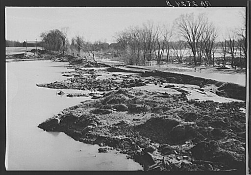 Land ruined by the high waters of the Connecticut River. Near Hatfield, Massachusetts