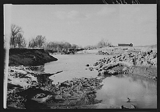 Where the Connecticut River cut a new channel near Hatfield, Massachusetts, ruining good tobacco land