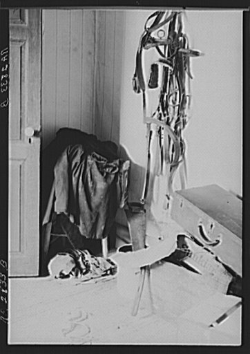 Downstairs clothes closet on farm optioned for wildlife area. Albany County, New York