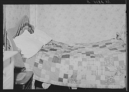 Downstairs bedroom in farmhouse to be optioned by Resettlement Administration for wildlife area. Albany County, New York