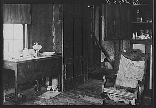 Interior of kitchen of farmhouse optioned for wildlife area. Albany County, New York