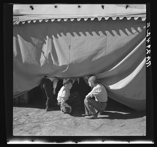 Sneaking under the circus tent. Roswell, New Mexico