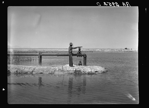Mineral spring. White Sands project. Otero County, New Mexico