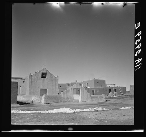 Old mission church. Taos Pueblo, New Mexico