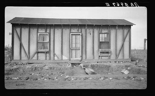 One type of house that was on the land use project before development work started. Las Cruces, New Mexico