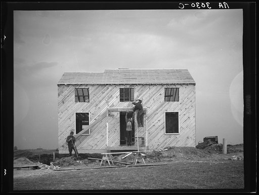 Construction of homes. Libertyville Homesteads, Illinois