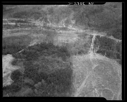 Aerial view of Greenbelt, Maryland, taken from Goodyear blimp