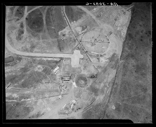 Aerial view of Greenbelt, Maryland, taken from Goodyear blimp
