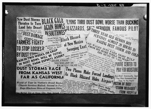 Dust storm headline montage