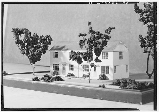 Model of duplex house proposed for Greenbelt project, Maryland