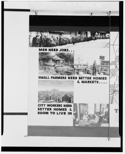 Panel of suburban exhibit