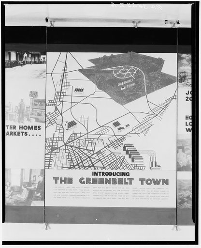 Panel of suburban exhibit
