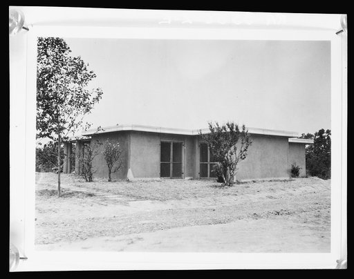 Rammed earth house. Gardendale Tract, Birmingham, Alabama