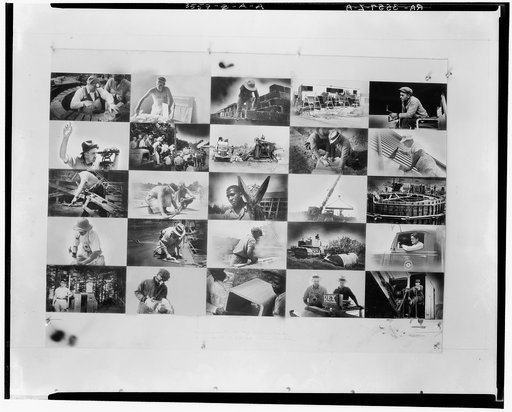 Checkerboard montage used for Suburban Resettlement exhibit