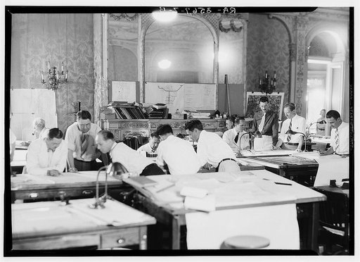Suburban Resettlement, 2020 Massachusetts Avenue, Washington, D.C. Drafting room