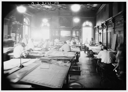 Suburban Resettlement, 2020 Massachusetts Avenue, Washington, D.C. Drafting room