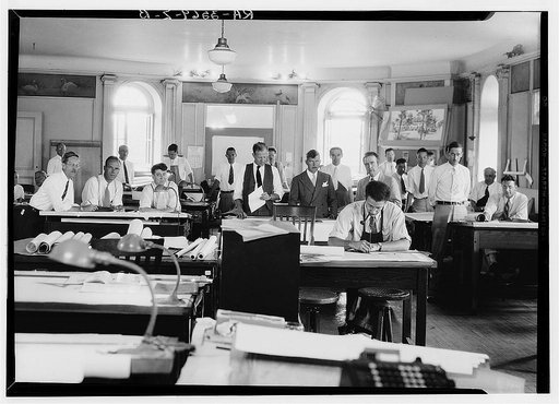 Architects and draftsmen at 2020 Massachusetts Avenue, Rural Resettlement