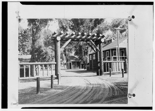 Entrance to Marysville camp for migrants. Marysville, California