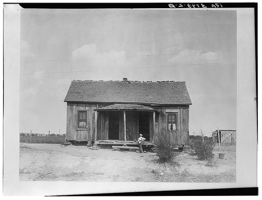 Eastern Oklahoma tenant farm home in drought area from which many families have emigrated