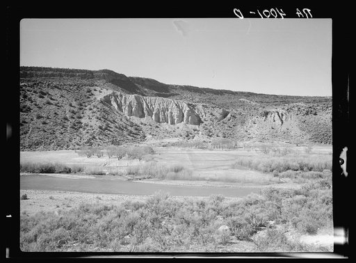 Strip of fertile farmland. Rio Grande Valley, Sandoval County, New Mexico