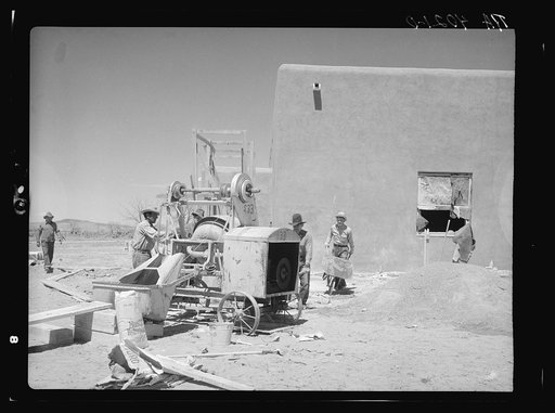 Working on new school. Bosque Farms, New Mexico