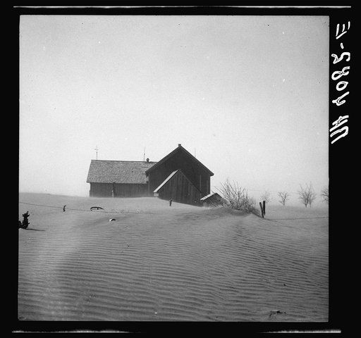 Dust storm damage. Cimarron County, Oklahoma