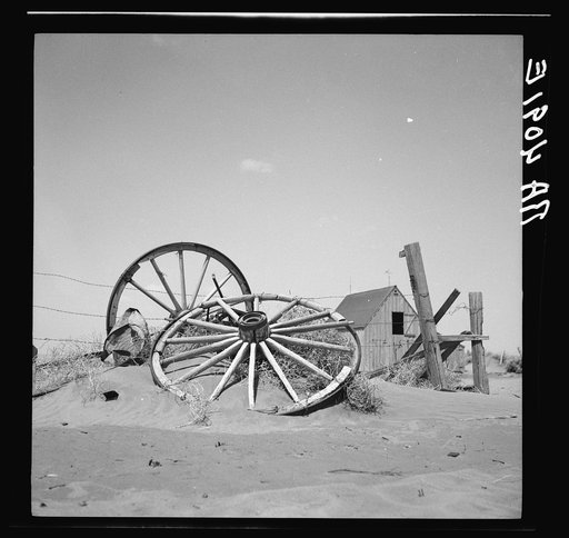 An abandoned farm. Cimarron County, Oklahoma