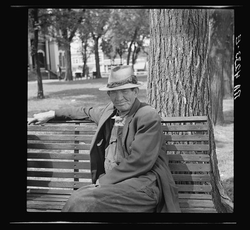 Zinc smelter worker who has turned to farming while out of work. Columbus, Kansas