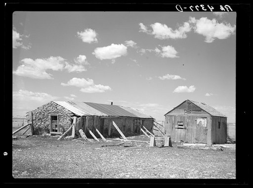 Sod house on submarginal land. Pennington County, South Dakata