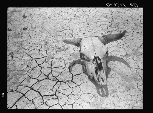 Dry and parched earth in the badlands of South Dakota
