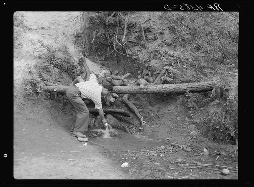 One of the natural springs cleaned and purified on the Pine Ridge project. Sioux County, Nebraska