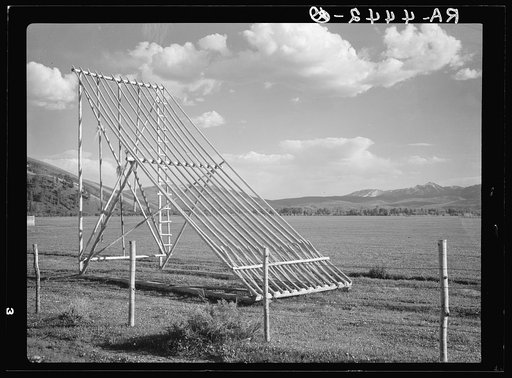 Hay stacker. Teton County, Wyoming
