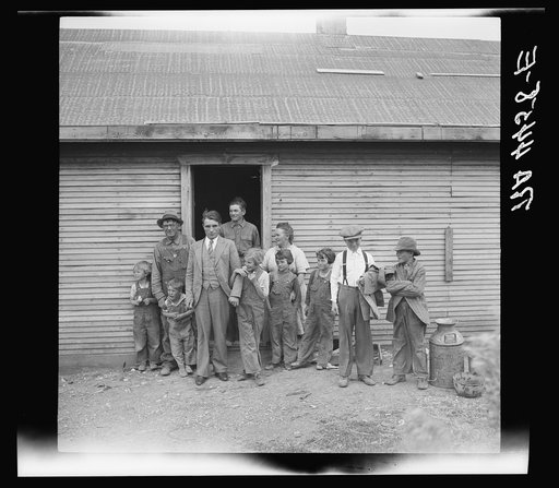 A large family on land too poor to give them a living. Oneida County, Idaho