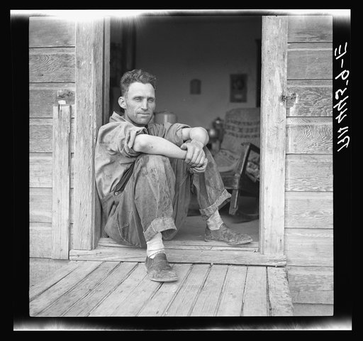 One of the farmers whose land is optioned by United States Resettlement Administration. Oneida County, Idaho