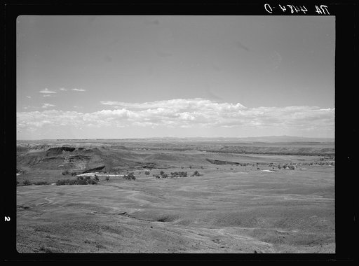 Type of land purchased by Resettlement Administration for grazing project. Pennington County, South Dakota