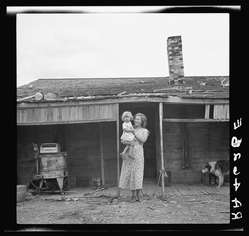 Children of farmer in dust storm area on Oneida County grazing project, Idaho