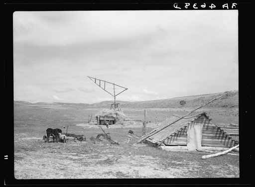 Derrick for stacking hay. Oneida County, Idaho