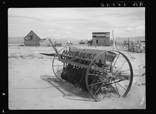 Dry sandy soil makes farming impossible. Oneida County, Idaho. Grazing project