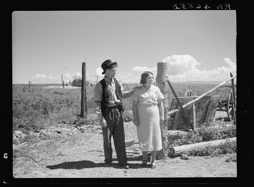 Burnt out. This Ada County, Idaho, man and wife had come to the end of a losing battle against the choking drought when the Resettlement Administration came to their aid with a rehabilitation loan