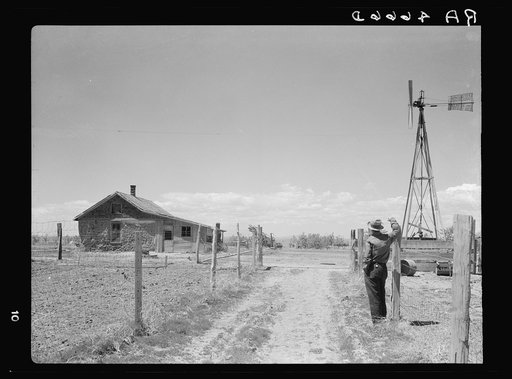A sod homestead built in 1900. Pennington County, South Dakota. Since 1900 this sod house has been standing to mark a farmer's effort to reap wealth from the Great Plains. At the time of its construction there must have been skirmish after skirmish with the cattlemen as the fence of the homesteader 